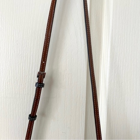 Tory Burch McGraw Color Block Patent Leather Canvas Camera Crossbody Bag - Picture 5 of 15